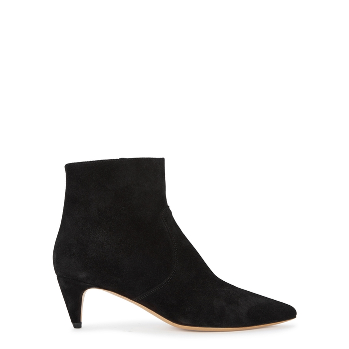 Isabel Marant Derst Black Suede Ankle Boots | ModeSens