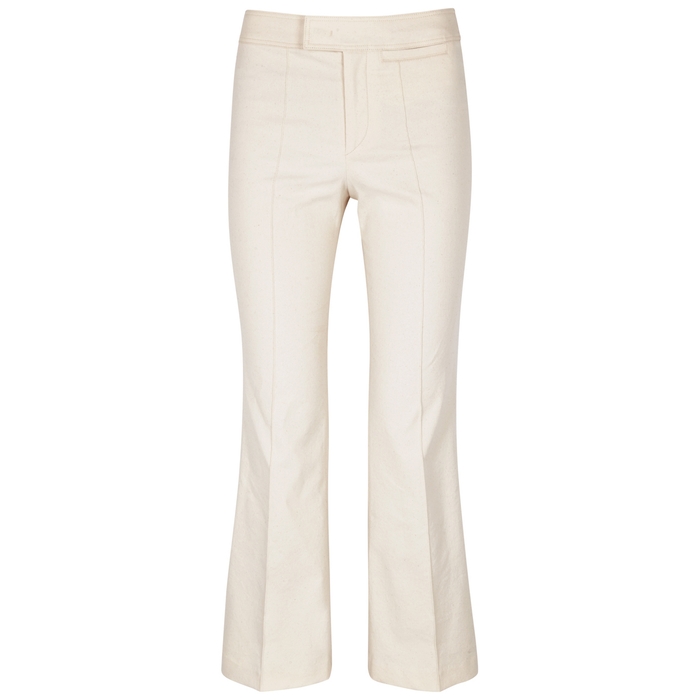 ISABEL MARANT NYREE CROPPED KICK-FLARE TROUSERS