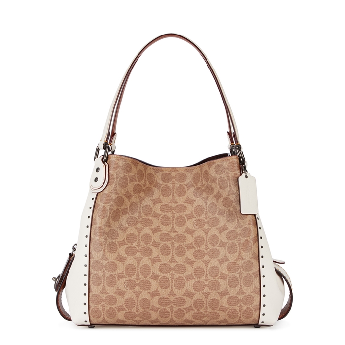 COACH EDIE 31 IVORY PANELLED LEATHER TOTE