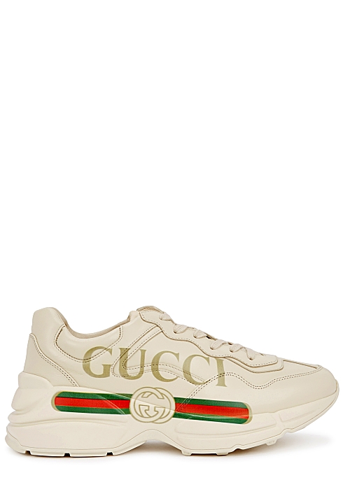 Gucci Rhyton logo-print leather sneakers
