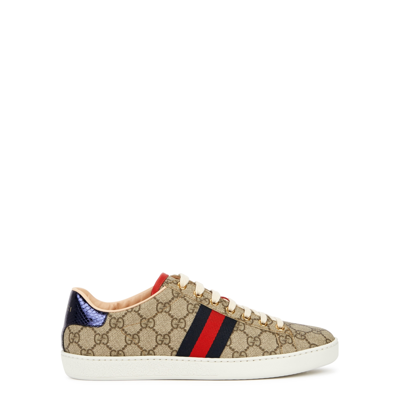 Gucci New Ace GG Supreme Taupe Sneakers - Beige - 6