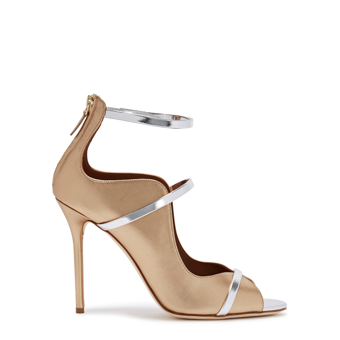 MALONE SOULIERS MIKA 100 BRONZE LEATHER PUMPS