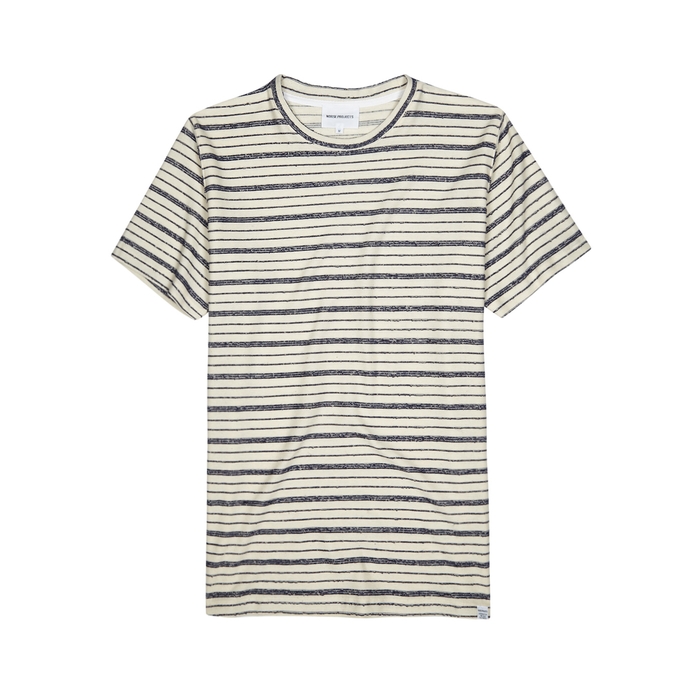 NORSE PROJECTS NIELS STRIPED COTTON-BLEND T-SHIRT