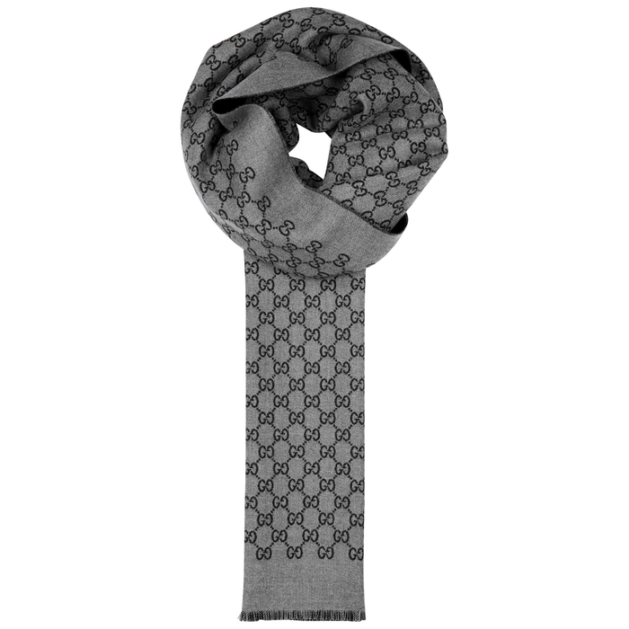 GUCCI GG REVERSIBLE WOOL SCARF