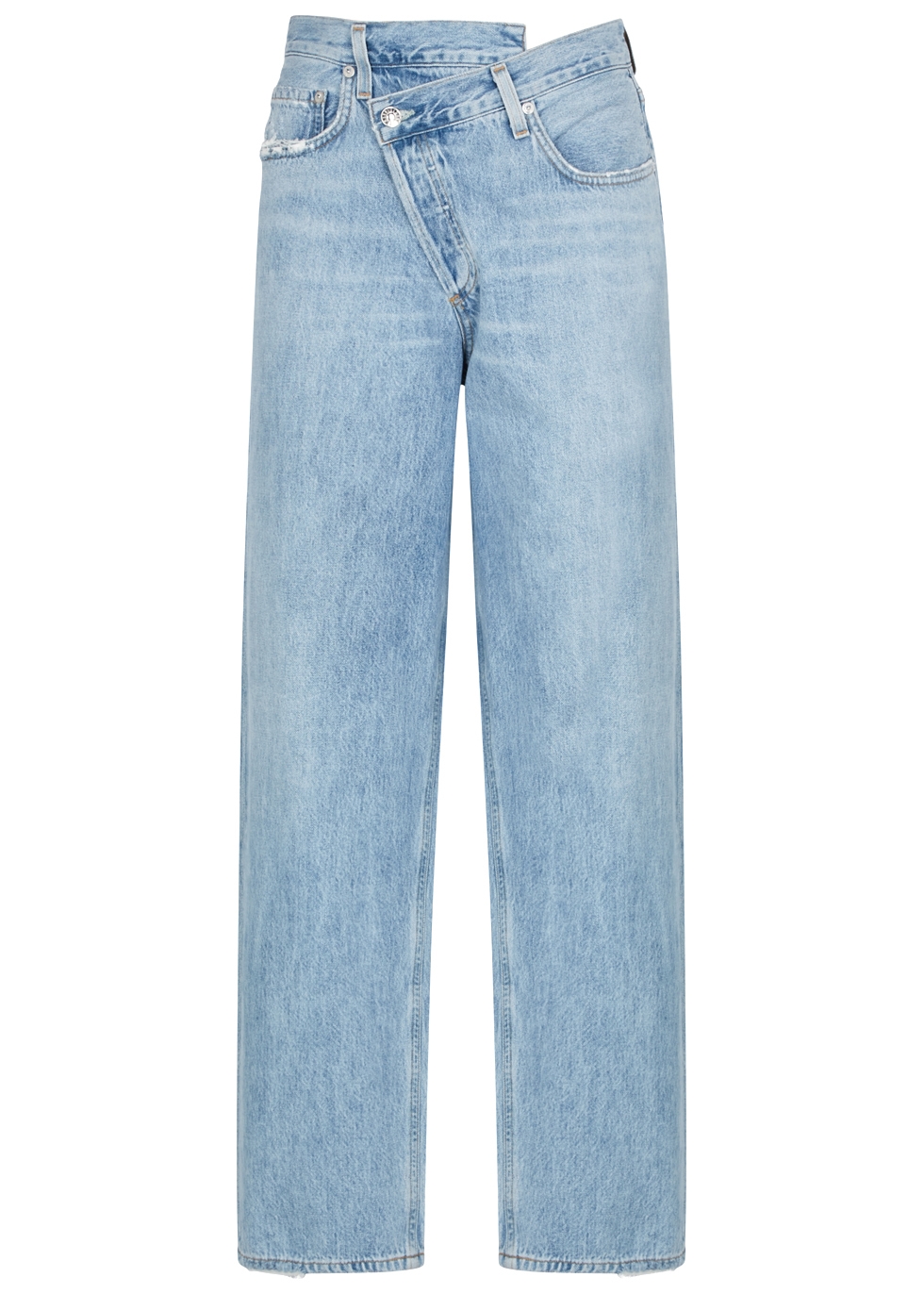 agolde asymmetrical jeans