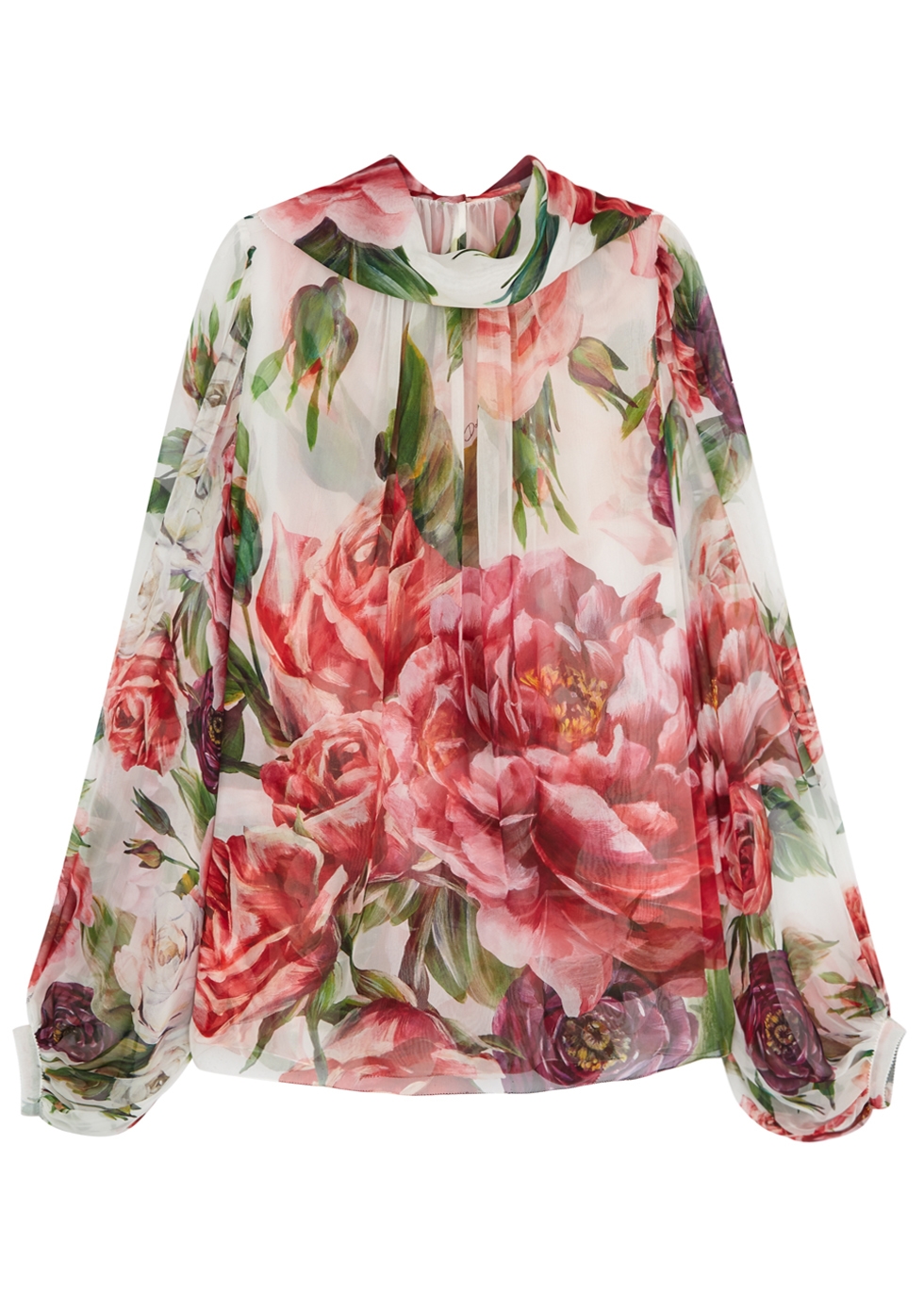 Dolce & Gabbana Floral-print silk chiffon blouse - Harvey Nichols