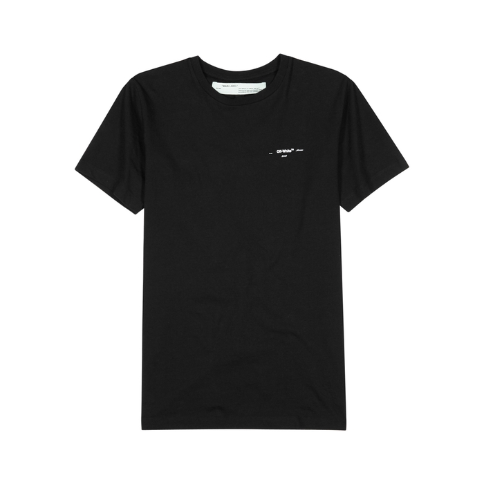 OFF-WHITE 3D LINE PRINTED COTTON T-SHIRT