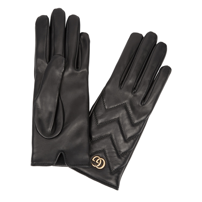 GUCCI GG MARMONT LEATHER GLOVES