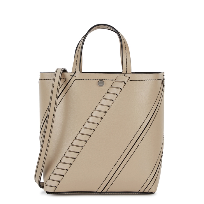 PROENZA SCHOULER HEX SMALL LIGHT TAUPE LEATHER TOTE
