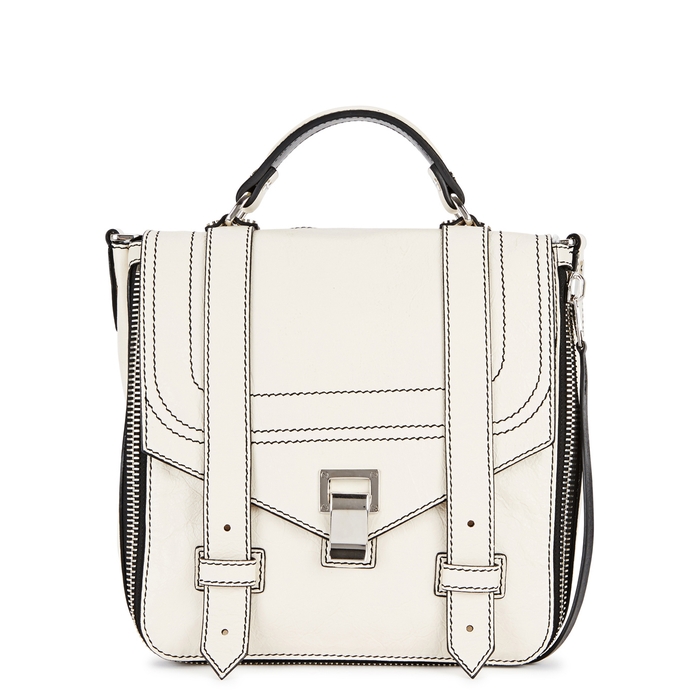 PROENZA SCHOULER PS1+ WHITE LEATHER BACKPACK
