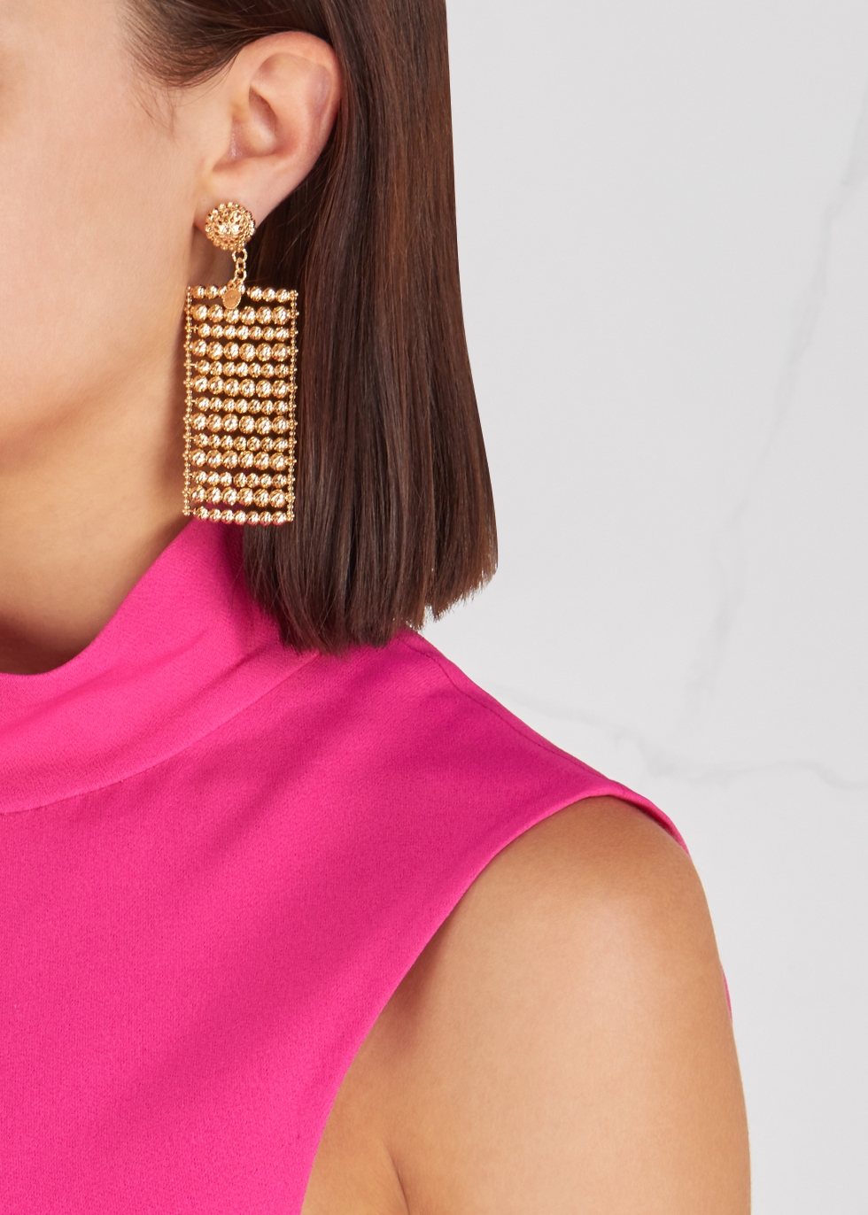 Gold-plated drop earrings - Soru Jewellery