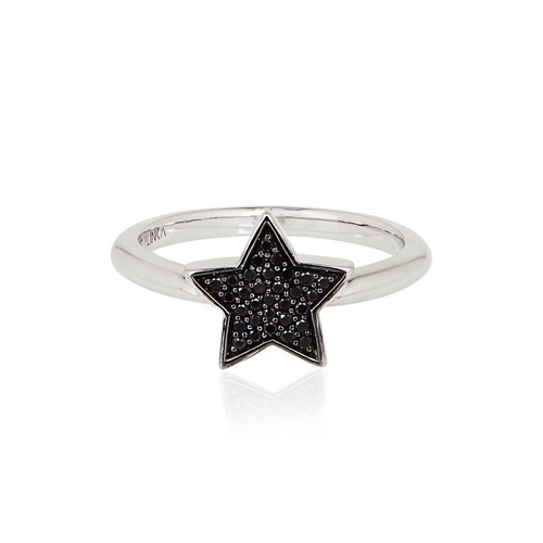 ALINKA JEWELLERY STASIA SINGLE STAR RING BLACK DIAMONDS,2792661