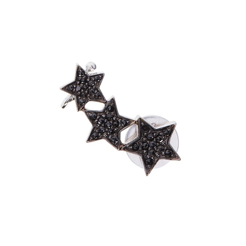 ALINKA JEWELLERY STASIA TRIPLE STAR RIGHT EAR CUFF BLACK DIAMONDS,2800578