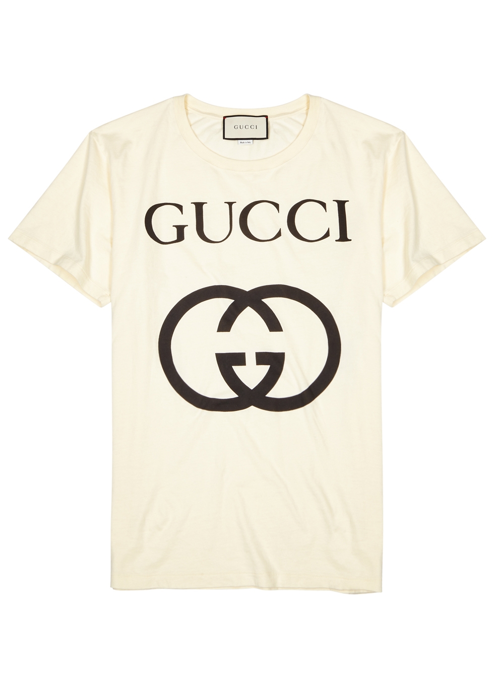 Gucci Cream logo-print cotton T-shirt - Harvey Nichols