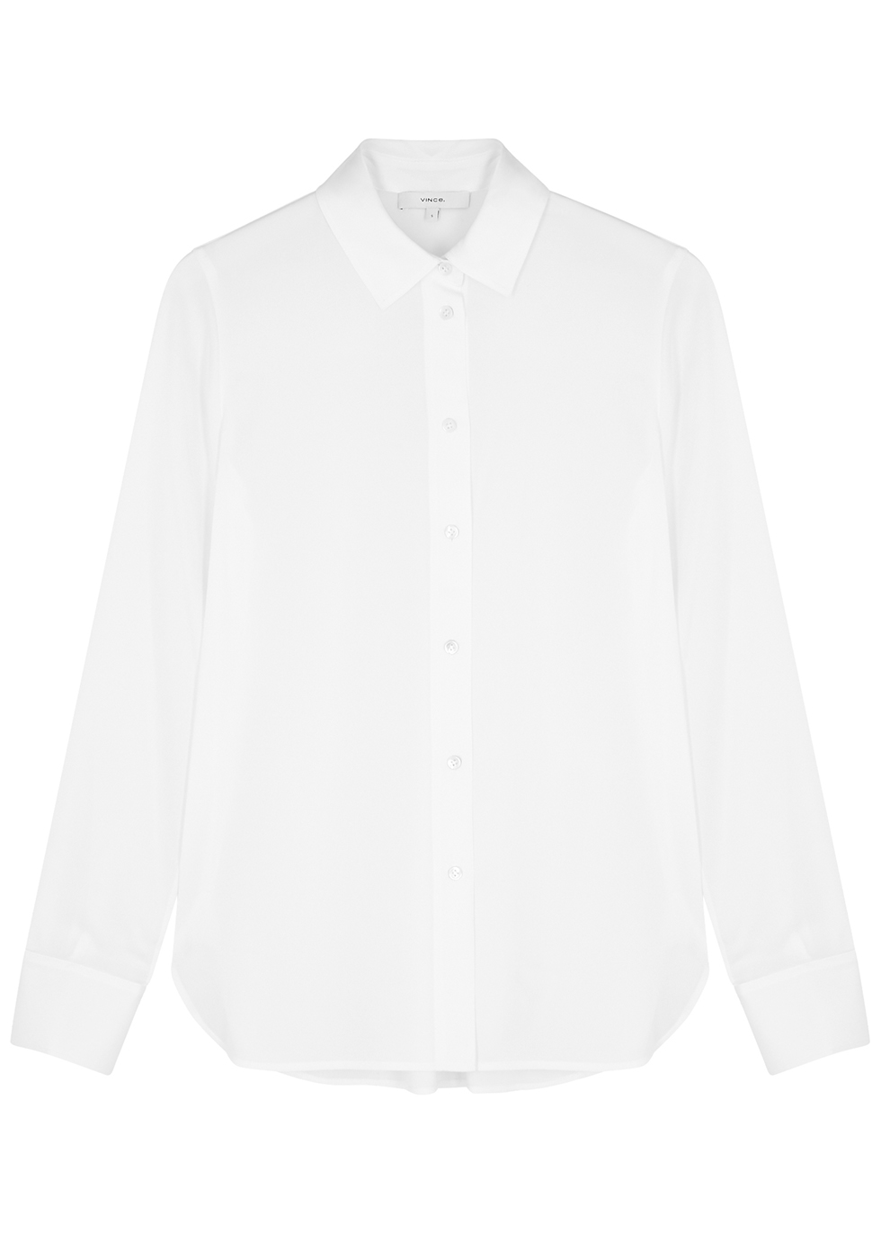 Vince White stretch-silk shirt - Harvey Nichols