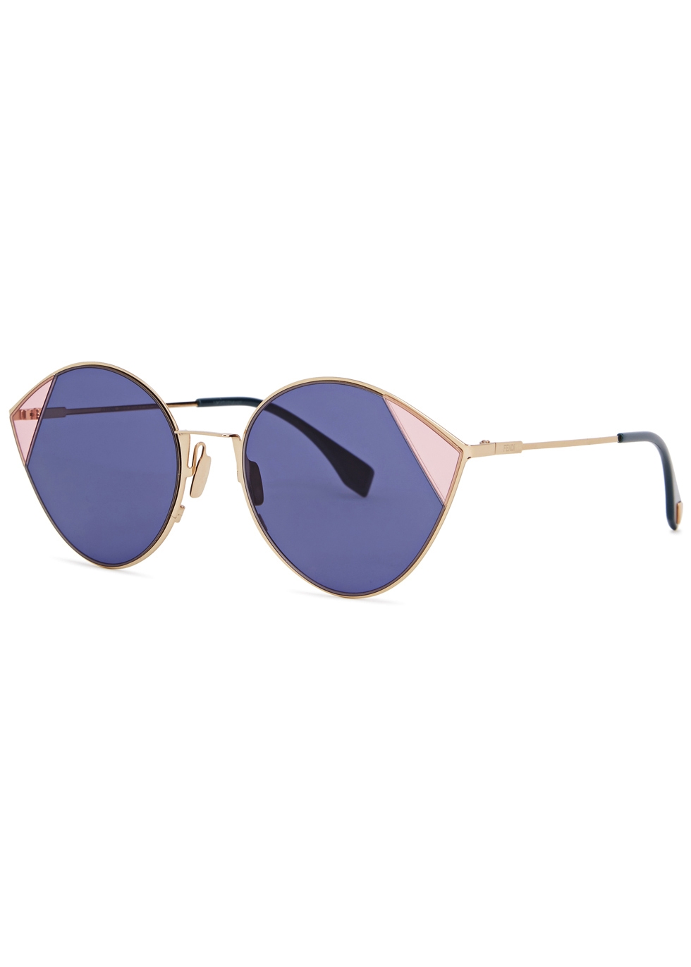 Fendi Cut-Eye gold-tone sunglasses 