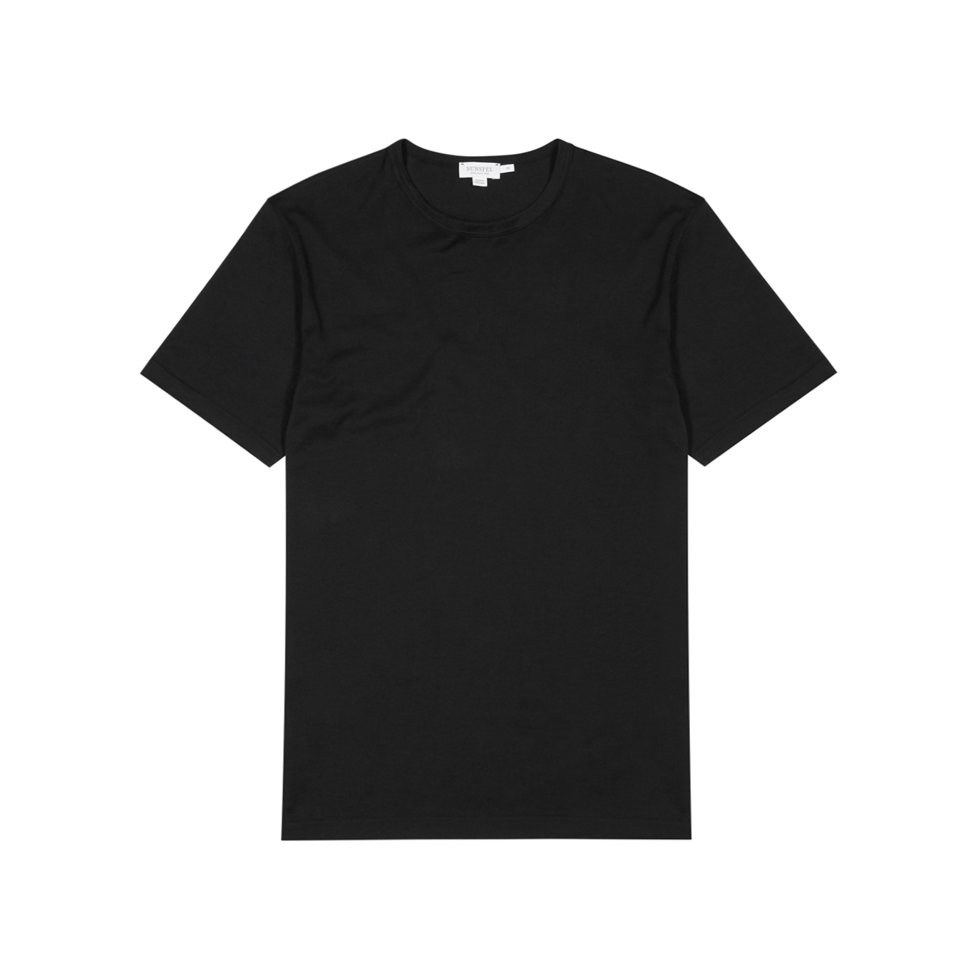 Sunspel Black Cotton T-shirt - XS