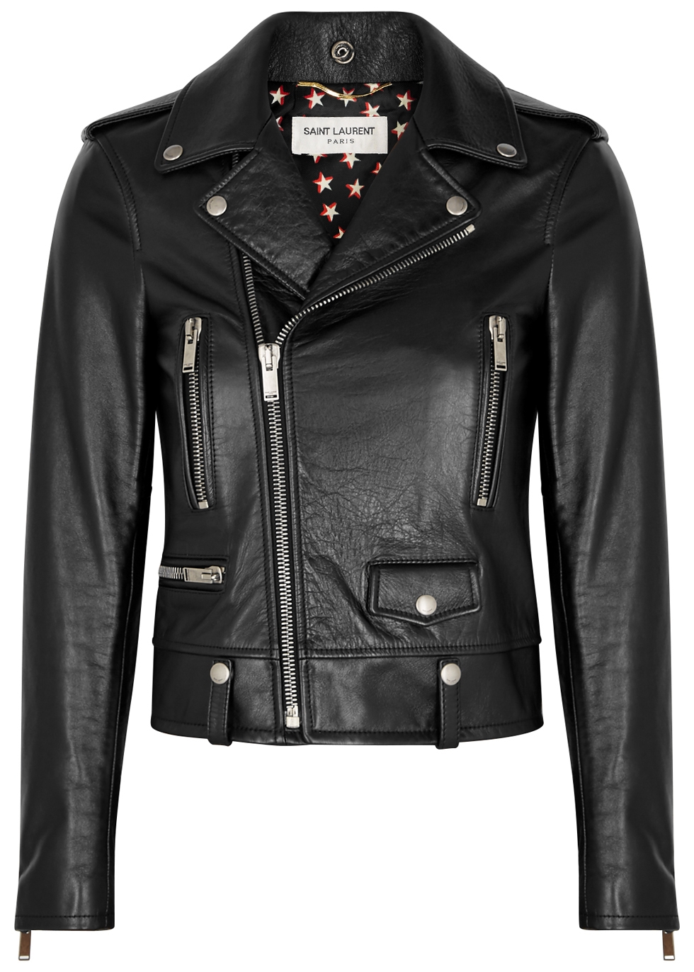 Saint Laurent Black leather jacket - Harvey Nichols