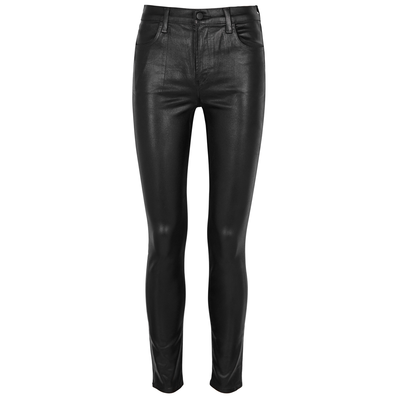 J Brand Maria Coated Skinny Jeans - Black - W23