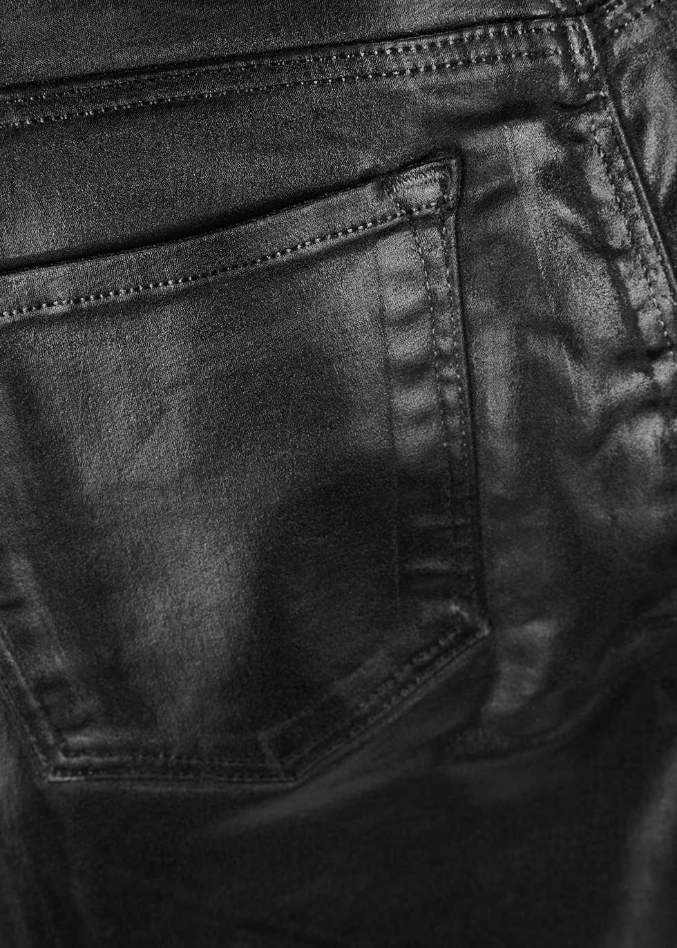 j brand black coated jeans
