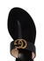Marmont black leather thong sandals - Gucci