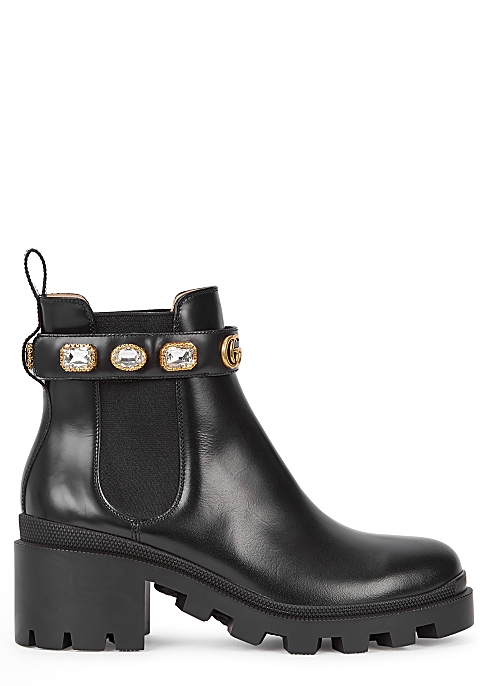 75 embellished leather Chelsea boots - Gucci