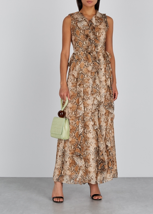 Lacey python-print silk wrap dress - Diane von Furstenberg