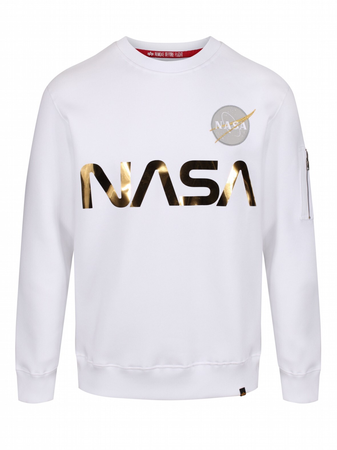 alpha industries nasa reflective sweatshirt