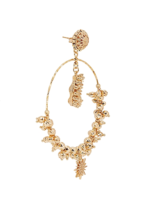 Luna Mega 24kt gold-plated hoop earrings - Soru Jewellery