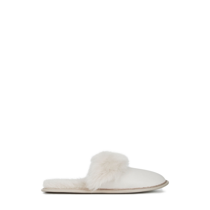 GUSHLOW & COLE SHEARLING SLIPPERS,2921717