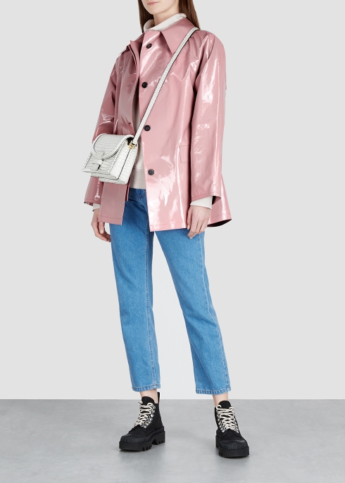 Pink coated cotton-blend coat - KASSL