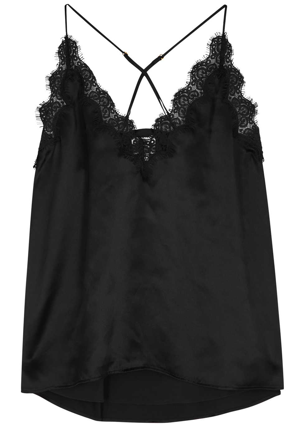 lacy black silk camisole