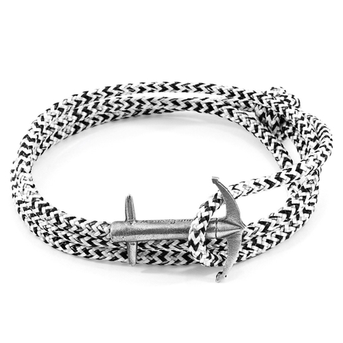 ANCHOR & CREW WHITE NOIR ADMIRAL ANCHOR SILVER AND ROPE BRACELET,2948323