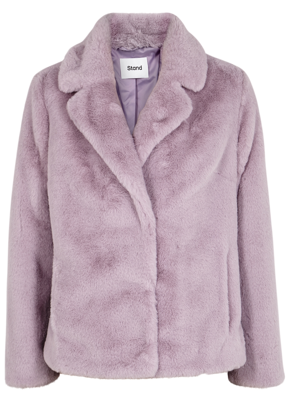Stand Studio Mariska lavender faux fur jacket - Harvey Nichols