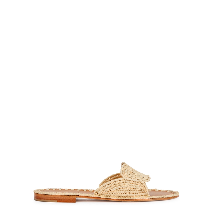 CARRIE FORBES Naima woven raffia sliders