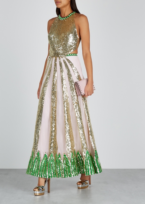 Sycamore cut-out sequinned gown - Temperley