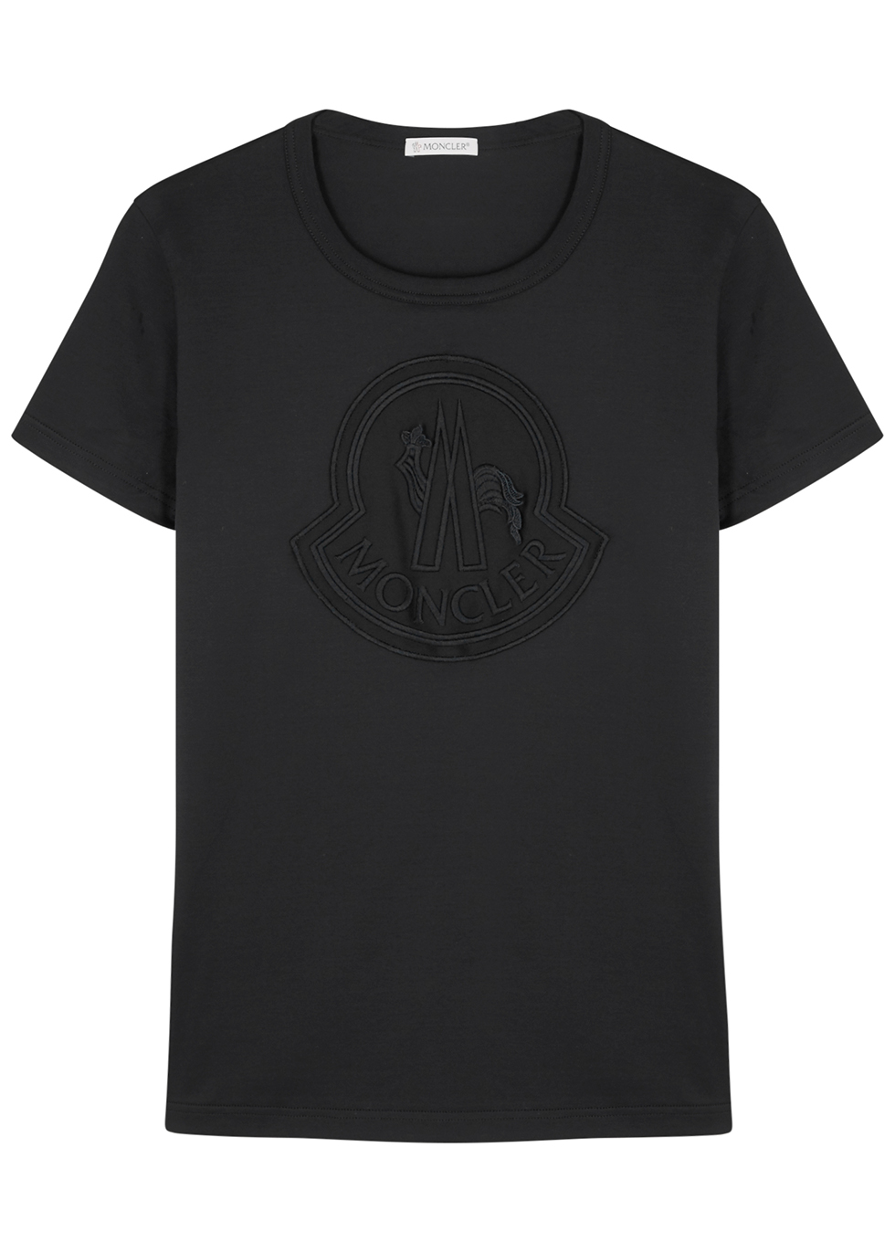 moncler black logo t shirt