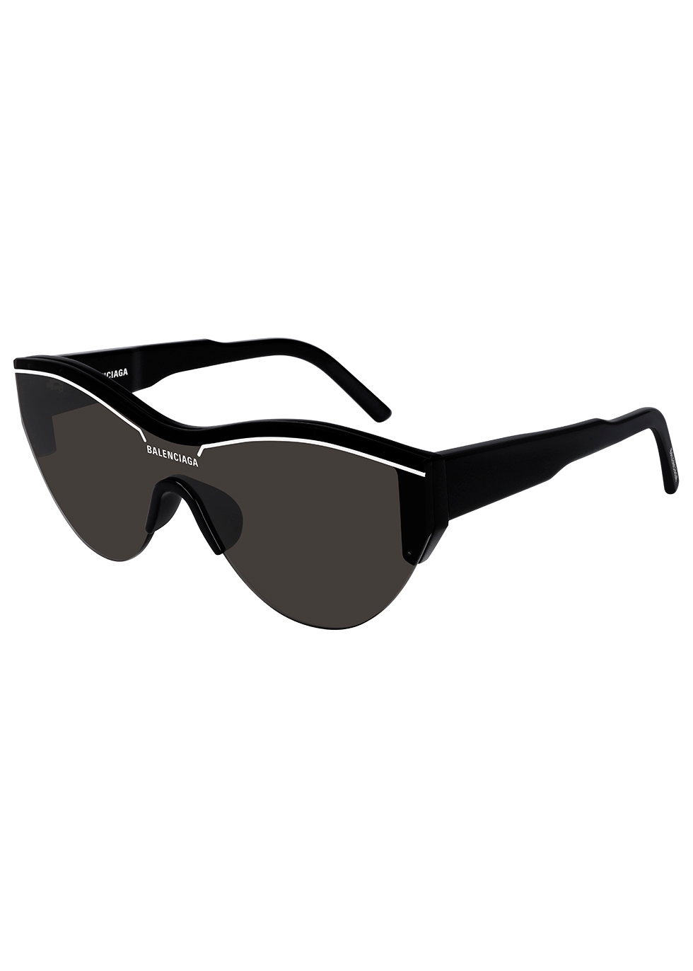 Balenciaga Black oval-frame sunglasses - Harvey Nichols