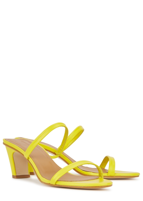 Jessie 65 yellow leather sandals - Flattered X Jessie Bush