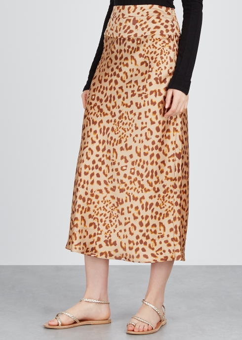 Normani leopard-print midi skirt - Free People