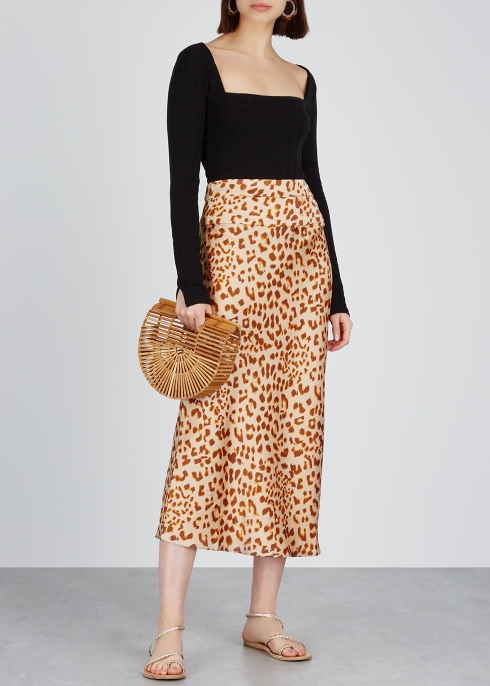 Normani leopard-print midi skirt - Free People
