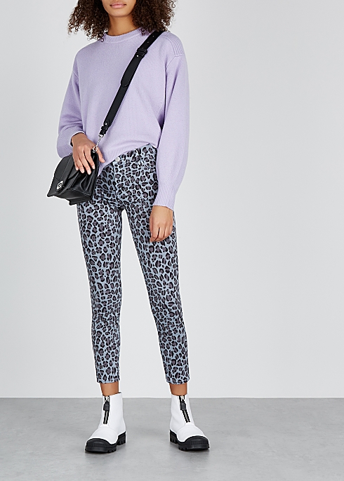 Leopard-print cropped skinny jeans - J Brand