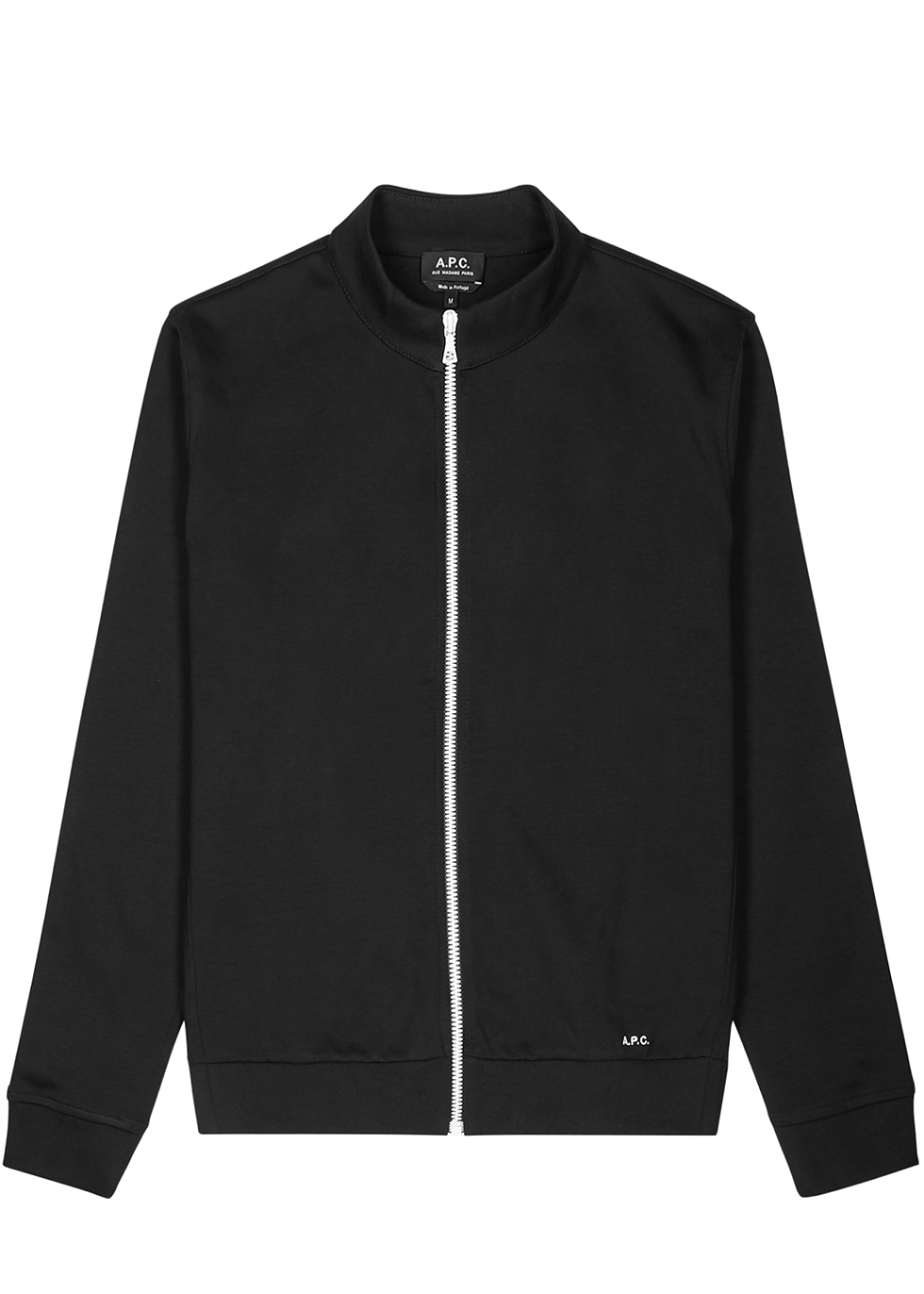 A.P.C. Black cotton-jersey sweatshirt - Harvey Nichols