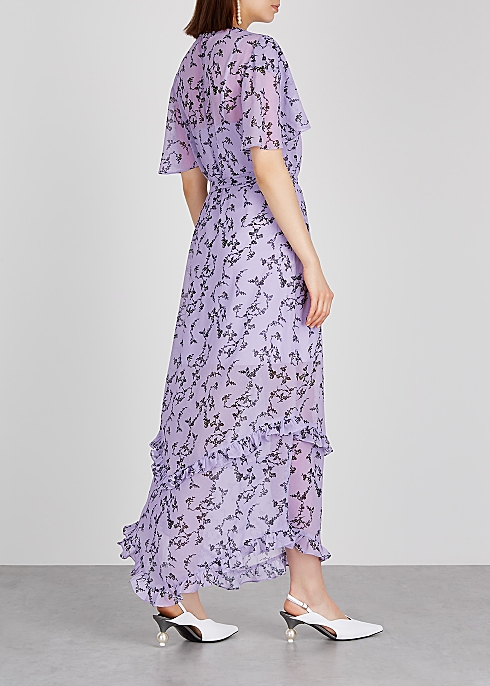 Daybreak lilac chiffon maxi dress - KEEPSAKE