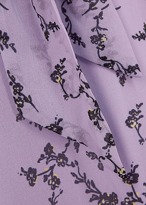 Daybreak lilac chiffon maxi dress - KEEPSAKE
