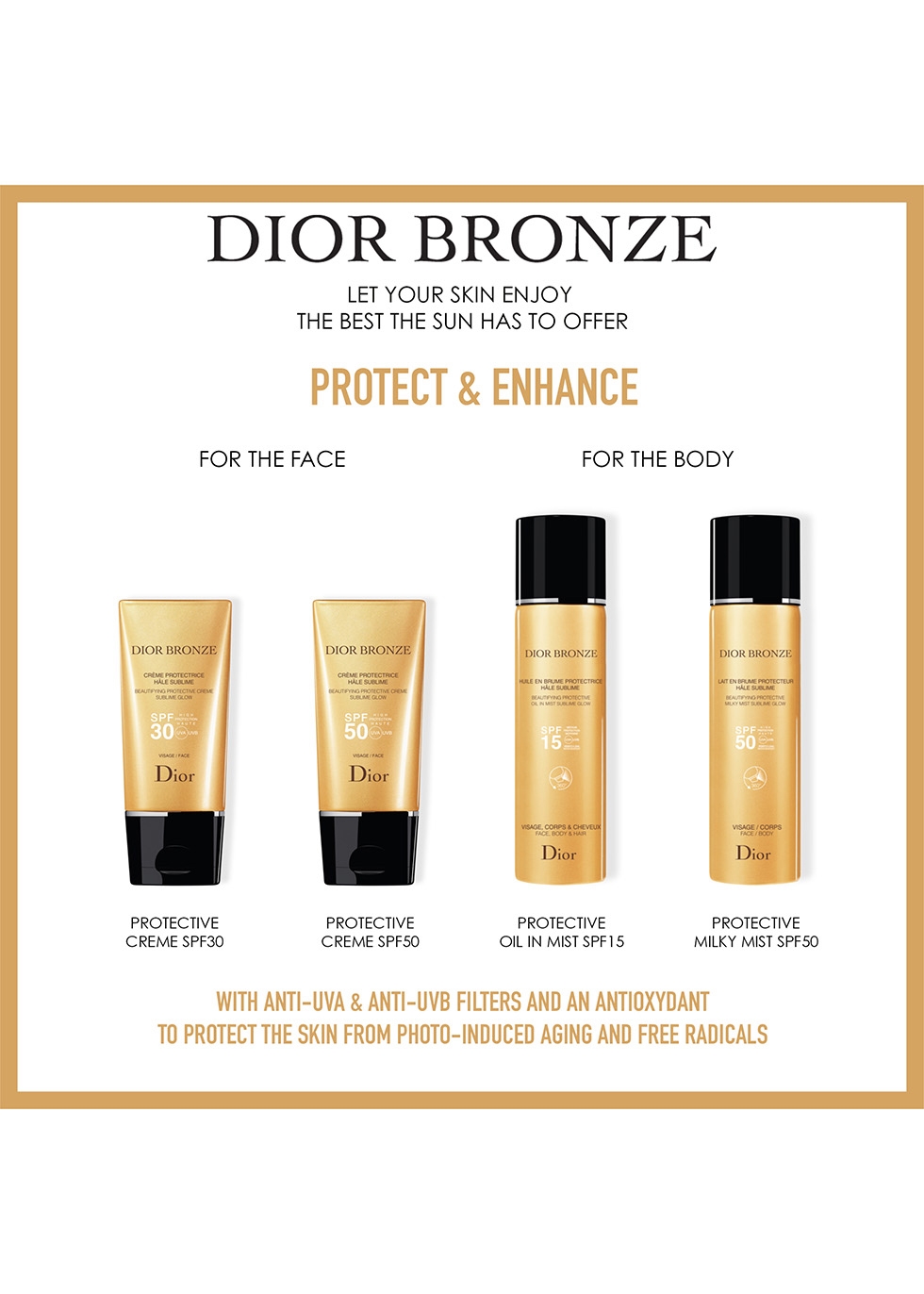dior bronze beautifying protective creme sublime glow spf 30