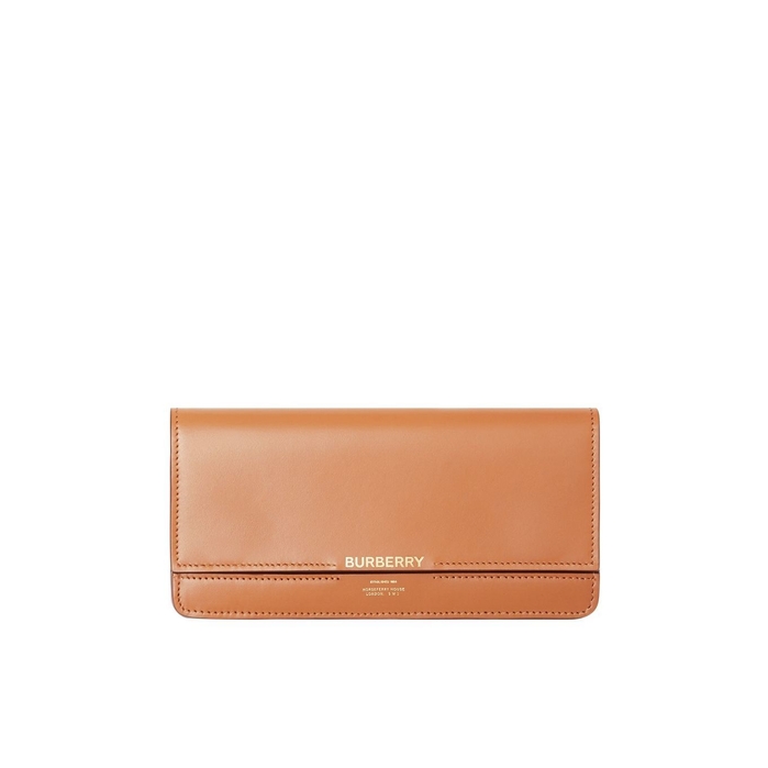 BURBERRY HORSEFERRY EMBOSSED LEATHER CONTINENTAL WALLET