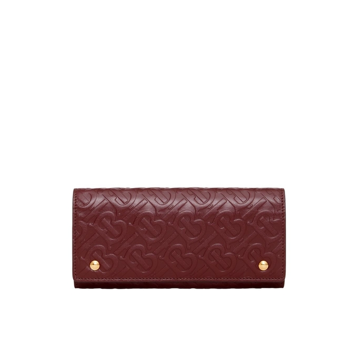 BURBERRY MONOGRAM LEATHER CONTINENTAL WALLET
