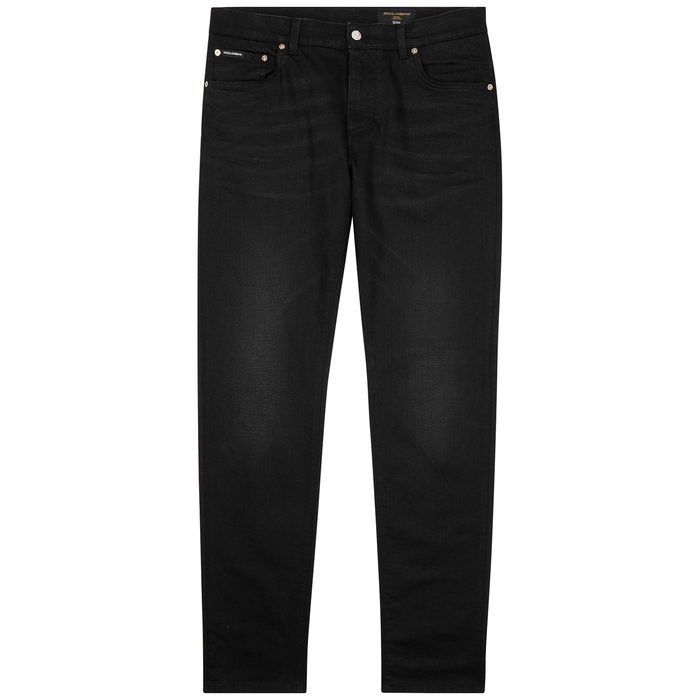 Dolce & Gabbana Black Slim-leg Jeans | ModeSens
