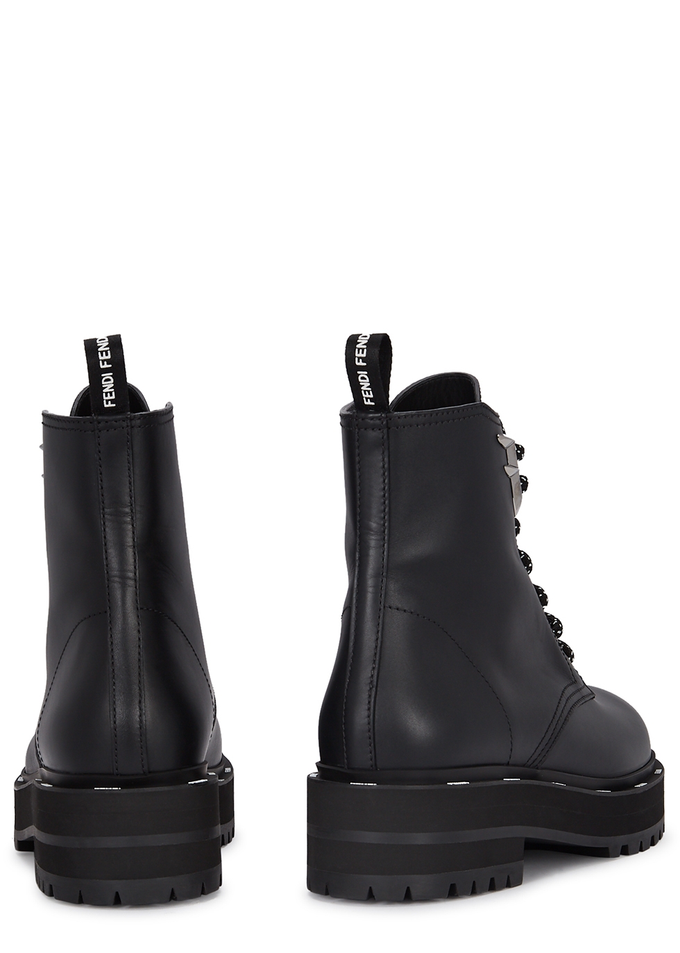 leather black biker boots